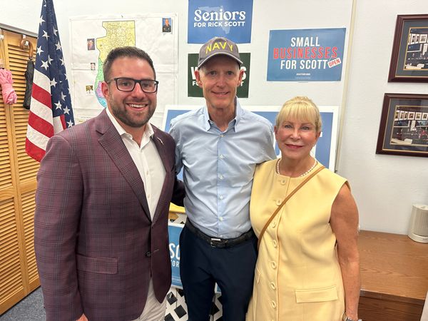 Commissioner Vince Nowicki with U.S. Senator Rick Scott