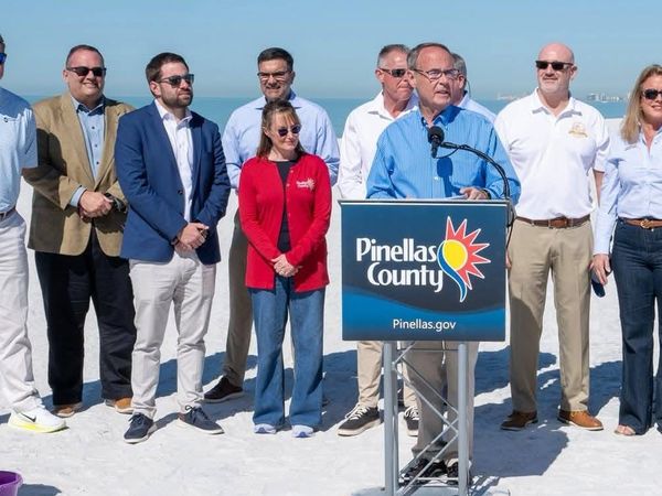 Commissioner Vince Nowicki at a Pinellas County beach event